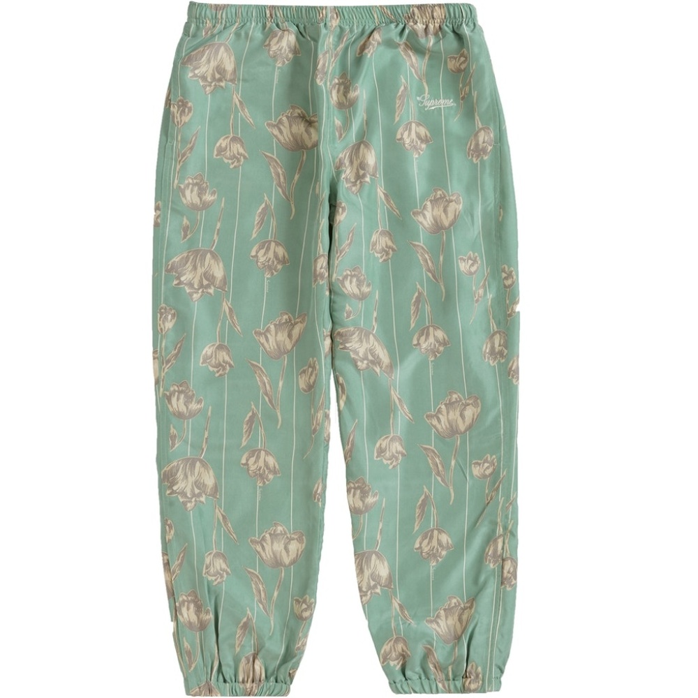 Supreme Floral Silk Track Pant (Mint) M